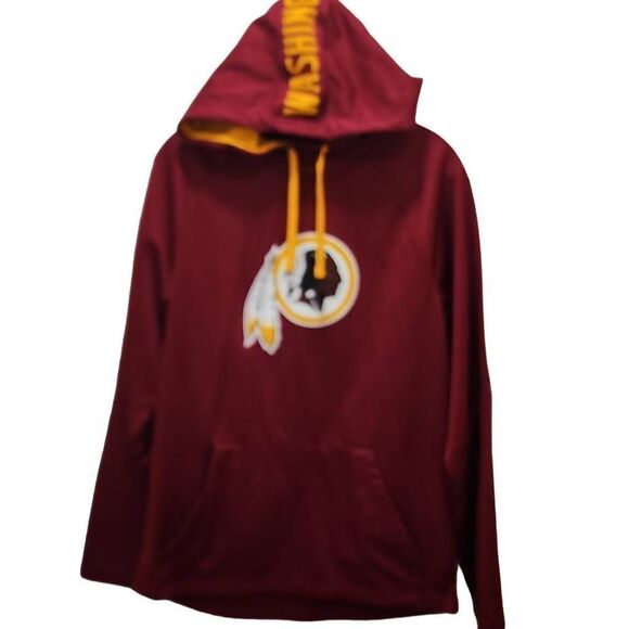 Fanatics Men's Red Long Sleeve NFL Washington Redskins Hoodie Medium - Picture 6 of 12